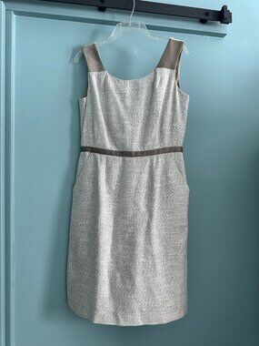 Tahari ASL Tan Tweed 2-Piece Dress Set
